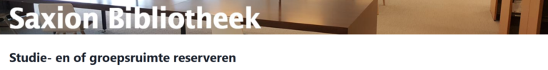 Verandering reservering studieruimtes